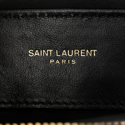Saint Laurent Calfskin Y Quilted Monogram Small Loulou Chain Satchel Black 6 of 11