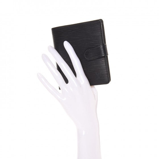 Louis Vuitton Epi Porte-Billets Compact Wallet Black 2 of 8