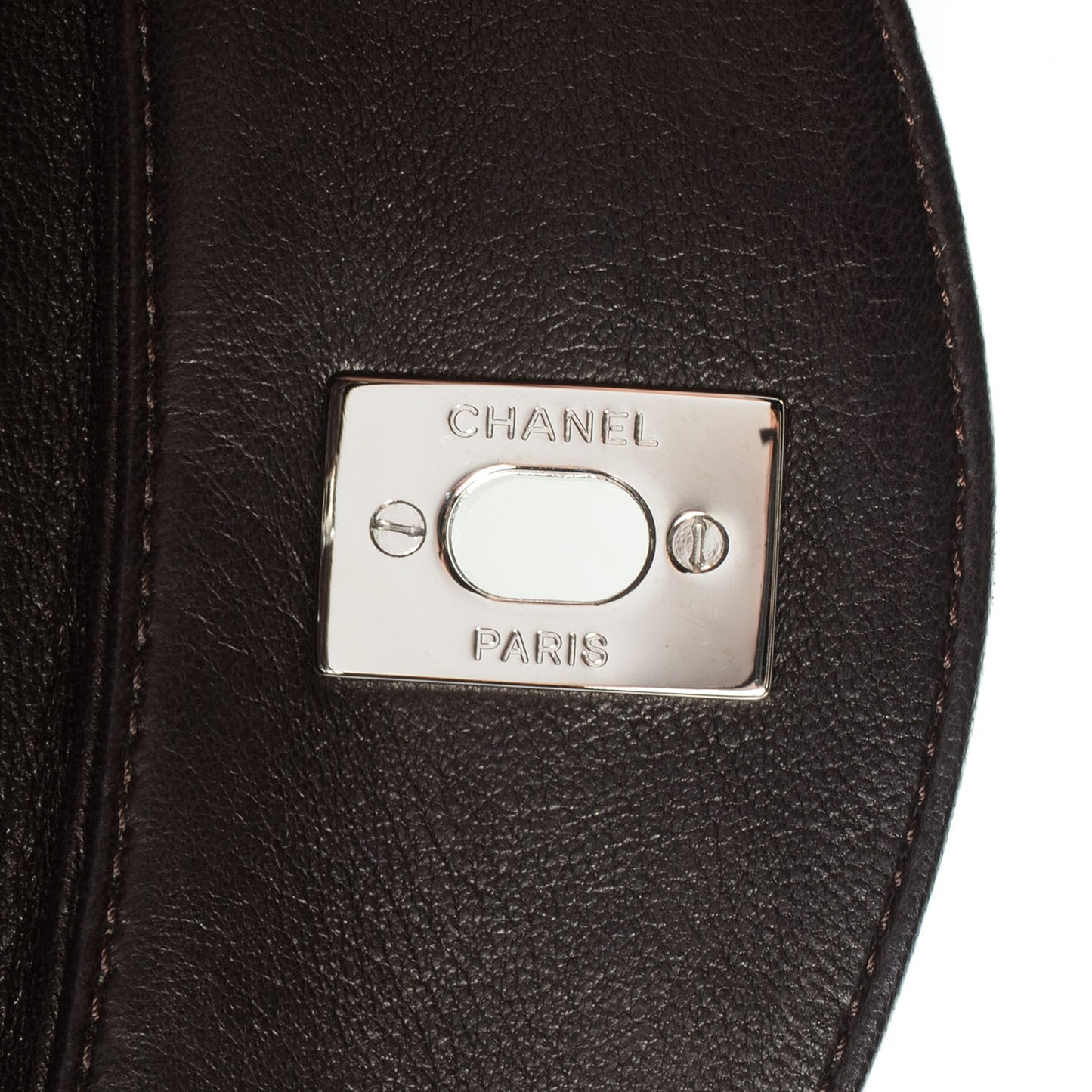 Lambskin Quilted Shoulder Bag Brown