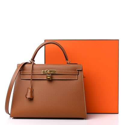 Hermes Epsom Kelly Sellier 32 Gold 14 of 14