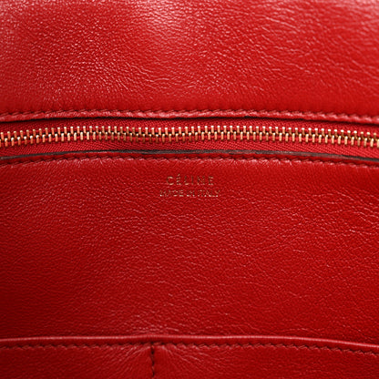 Celine Snakeskin Small Tie Knot Tote Red 6 of 17