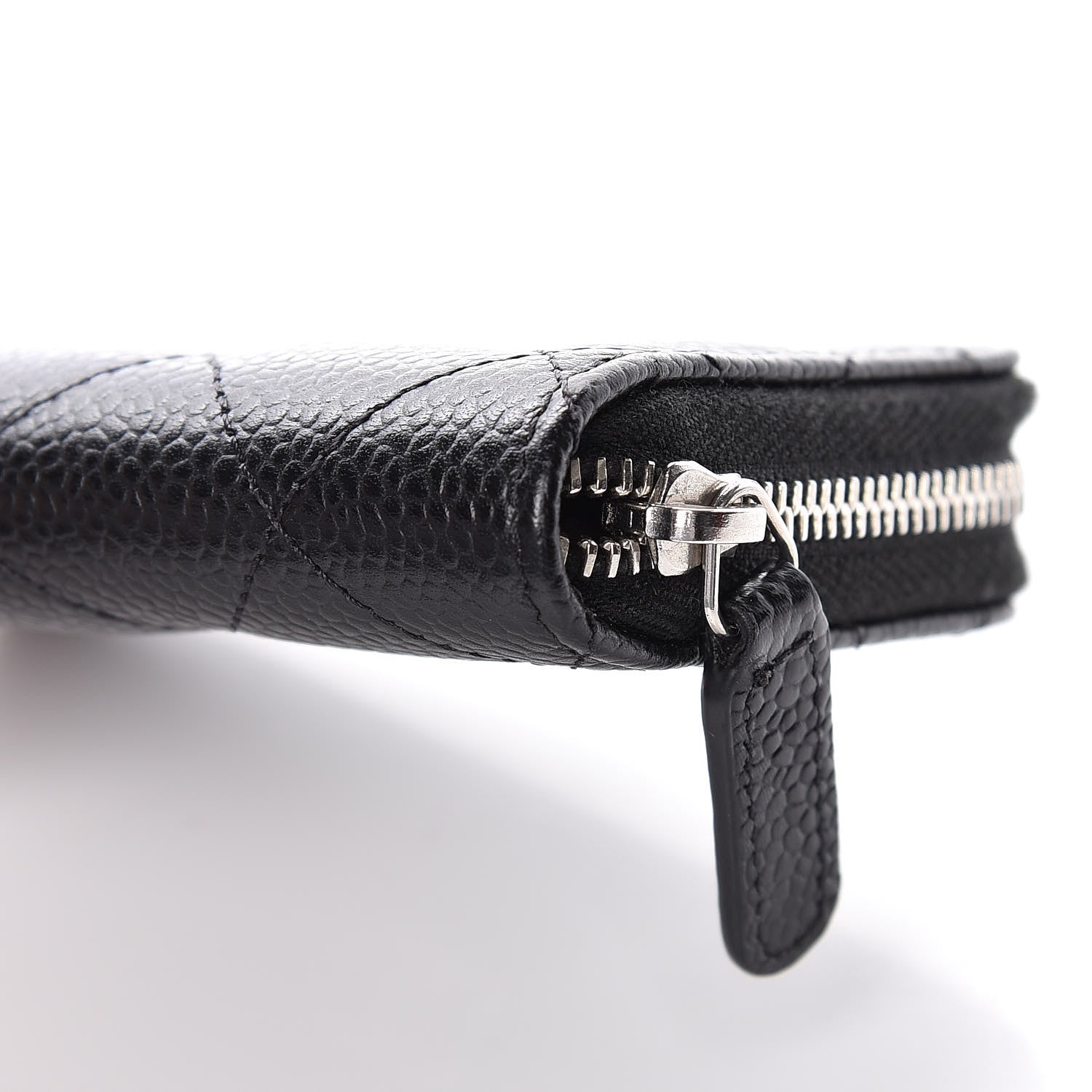 Chanel Caviar Quilted Zip Coin Purse Black 11 of 14