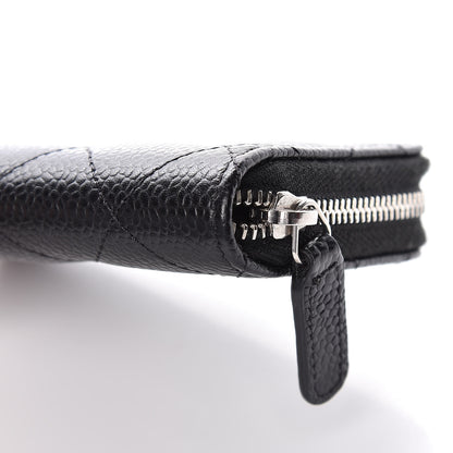 Chanel Caviar Quilted Zip Coin Purse Black 11 of 14