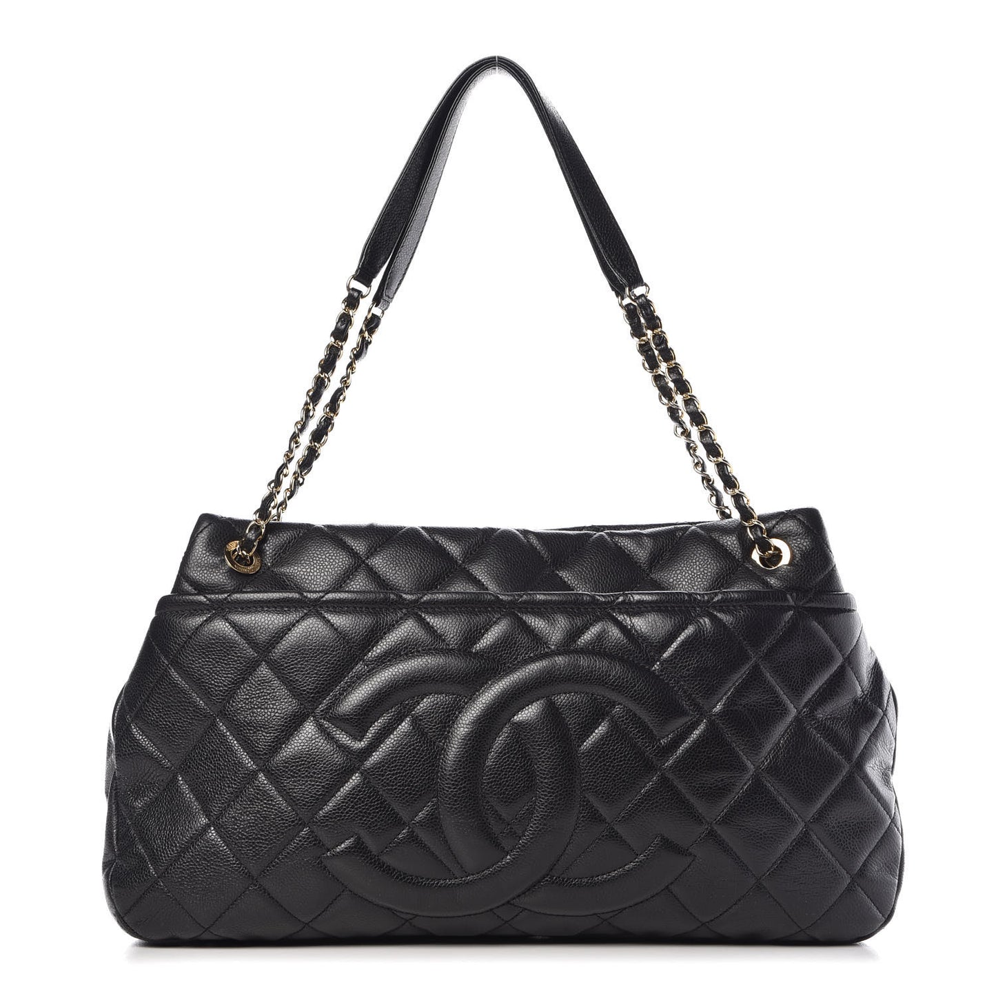 Caviar Quilted Timeless CC Soft Tote Black