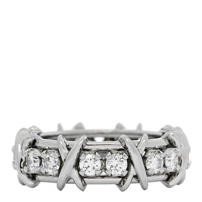 Tiffany Platinum Diamond Schlumberger Sixteen Stone Ring 53 6.5 3 of 5