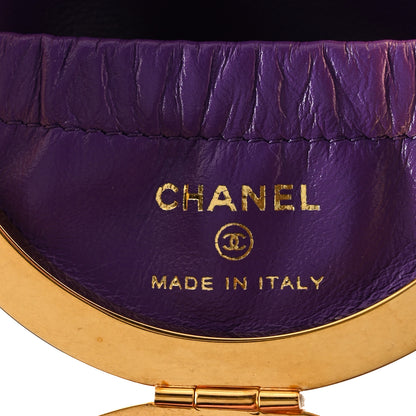 Chanel Lambskin CC Minaudiere Sphere Chain Clutch Purple 6 of 10