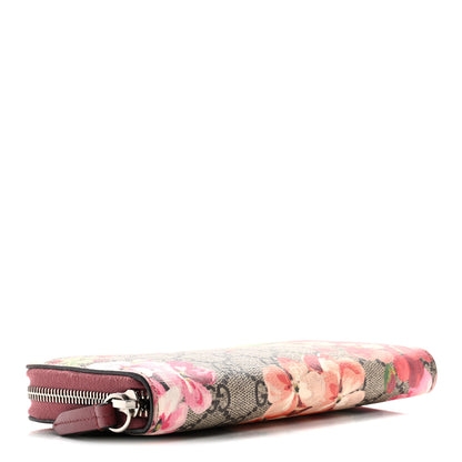 Gucci GG Supreme Monogram Blooms Zip Around Wallet Beige Multicolor Dry Rose 4 of 10