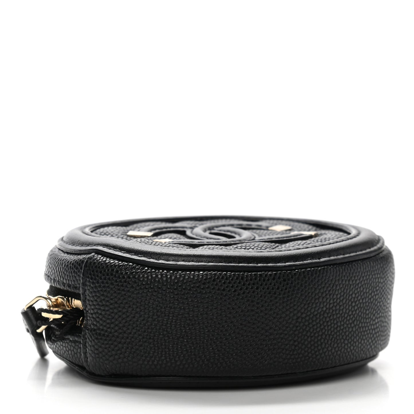 Caviar Quilted Filigree Zip Around Classic Coin Purse Black