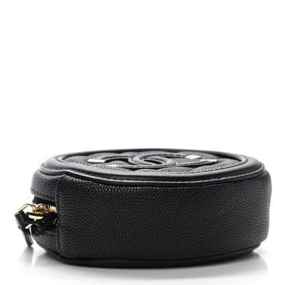 Chanel Caviar Quilted Filigree Zip Around Classic Coin Purse Black 4 of 8