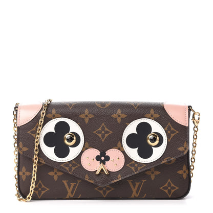 Louis Vuitton Monogram Valentine Dog Pochette Felicie Chain Wallet 1 of 9