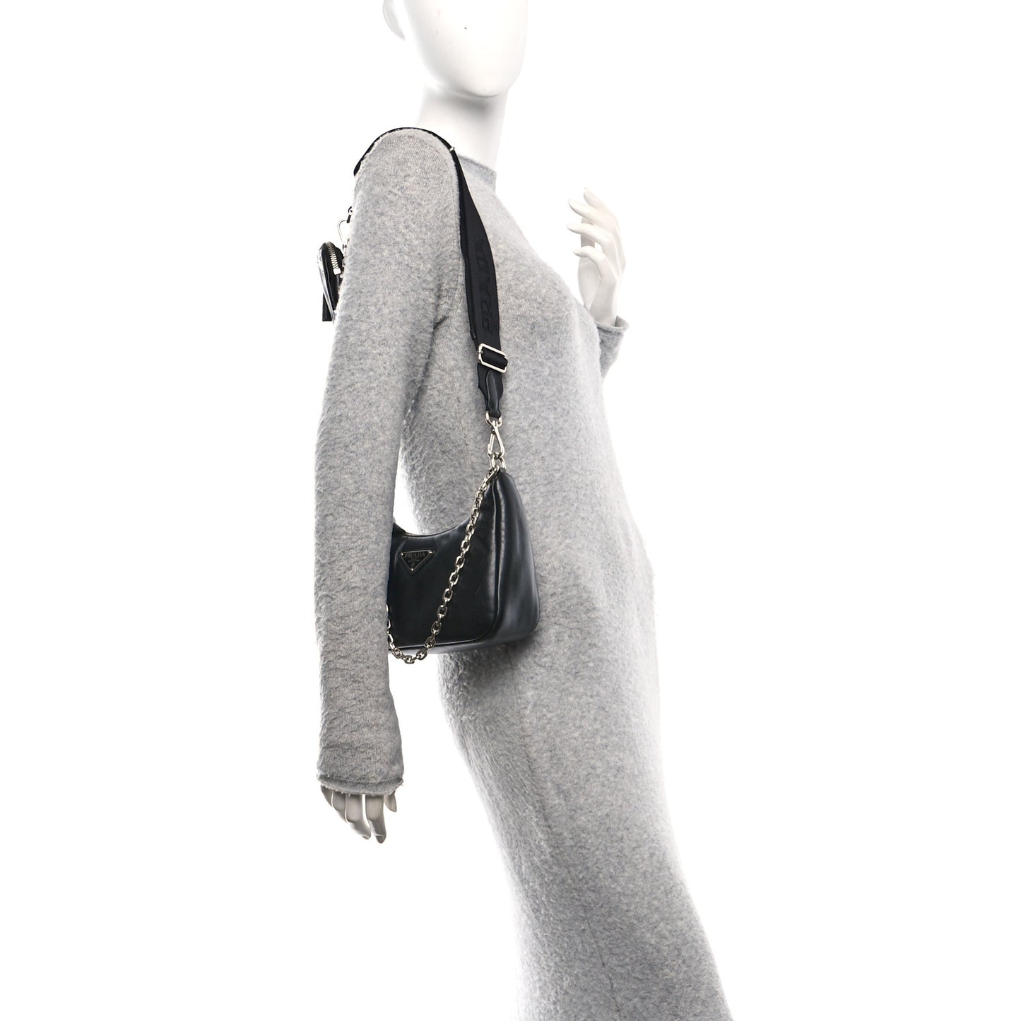 Nappa Soft Padded Re-Edition 2005 Shoulder Bag Black