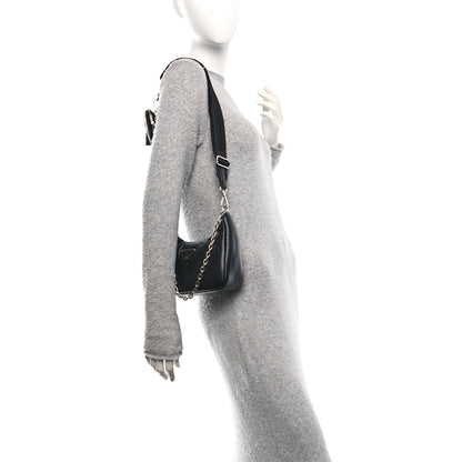 Prada Nappa Soft Padded Re-Edition 2005 Shoulder Bag Black 2 of 11