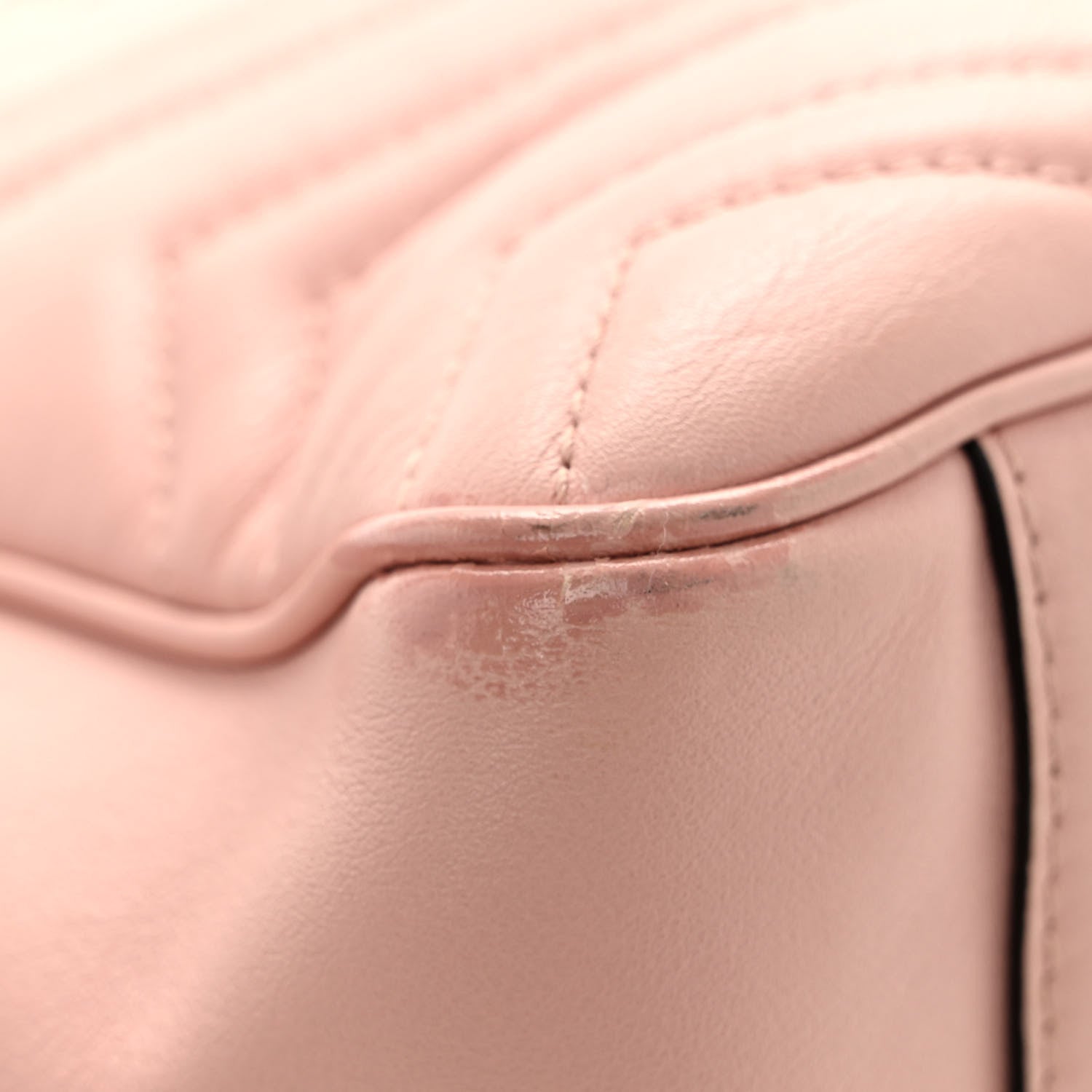 Gucci Calfskin Matelasse Medium GG Marmont Open Top Shoulder Bag Perfect Pink 14 of 16