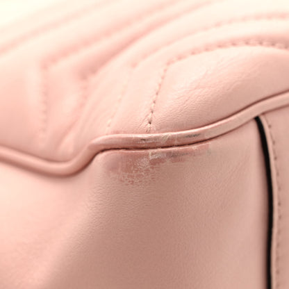 Gucci Calfskin Matelasse Medium GG Marmont Open Top Shoulder Bag Perfect Pink 14 of 16