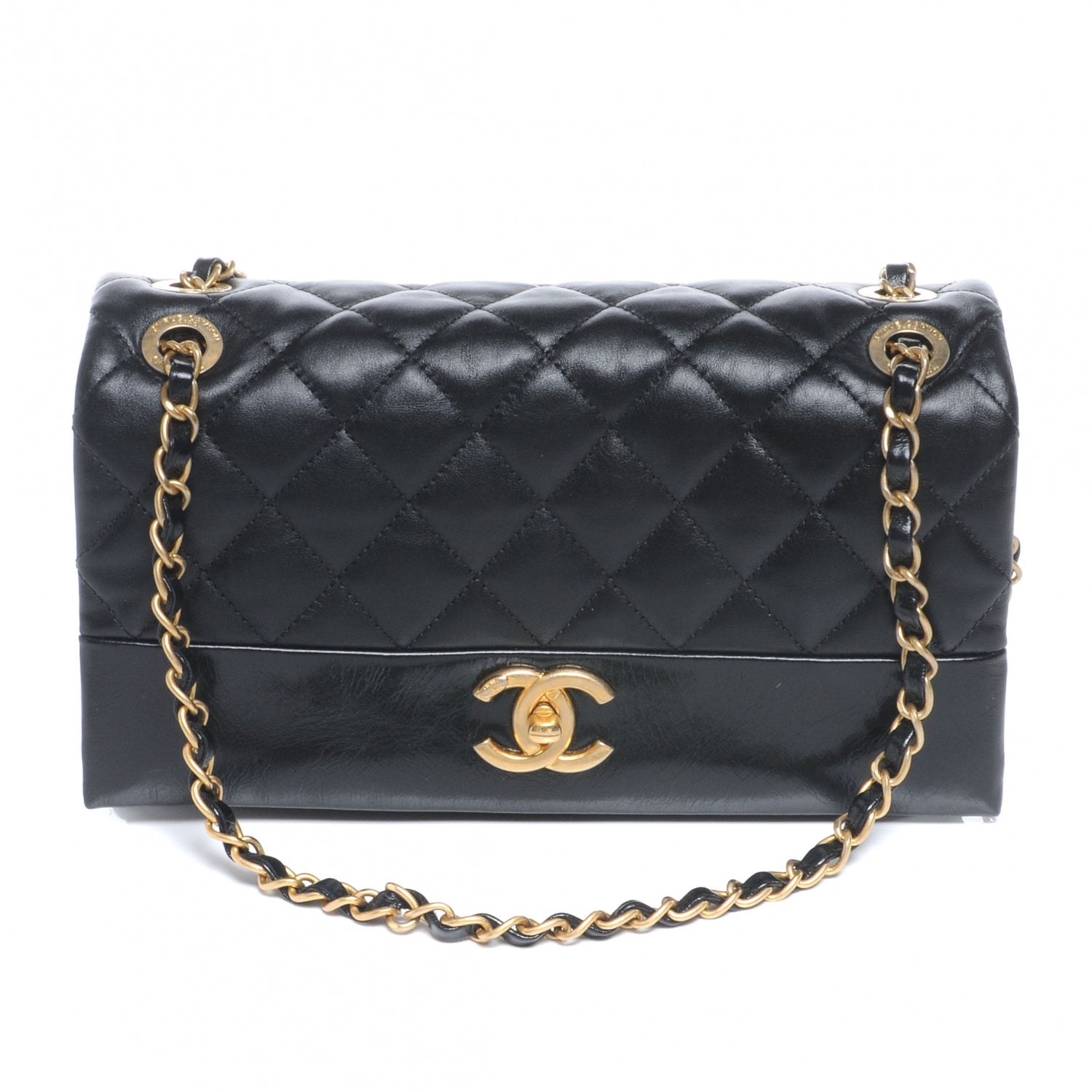 Chanel Calfskin Soft Elegance Flap Bag Black 1 of 7