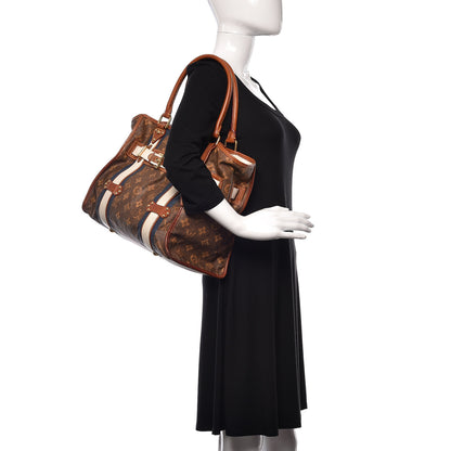 Louis Vuitton Monogram Rayures Tisse Sac GM Blue 2 of 17
