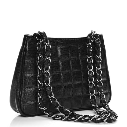 Chanel Caviar Square Quilted Shoulder Bag Black 3 of 9