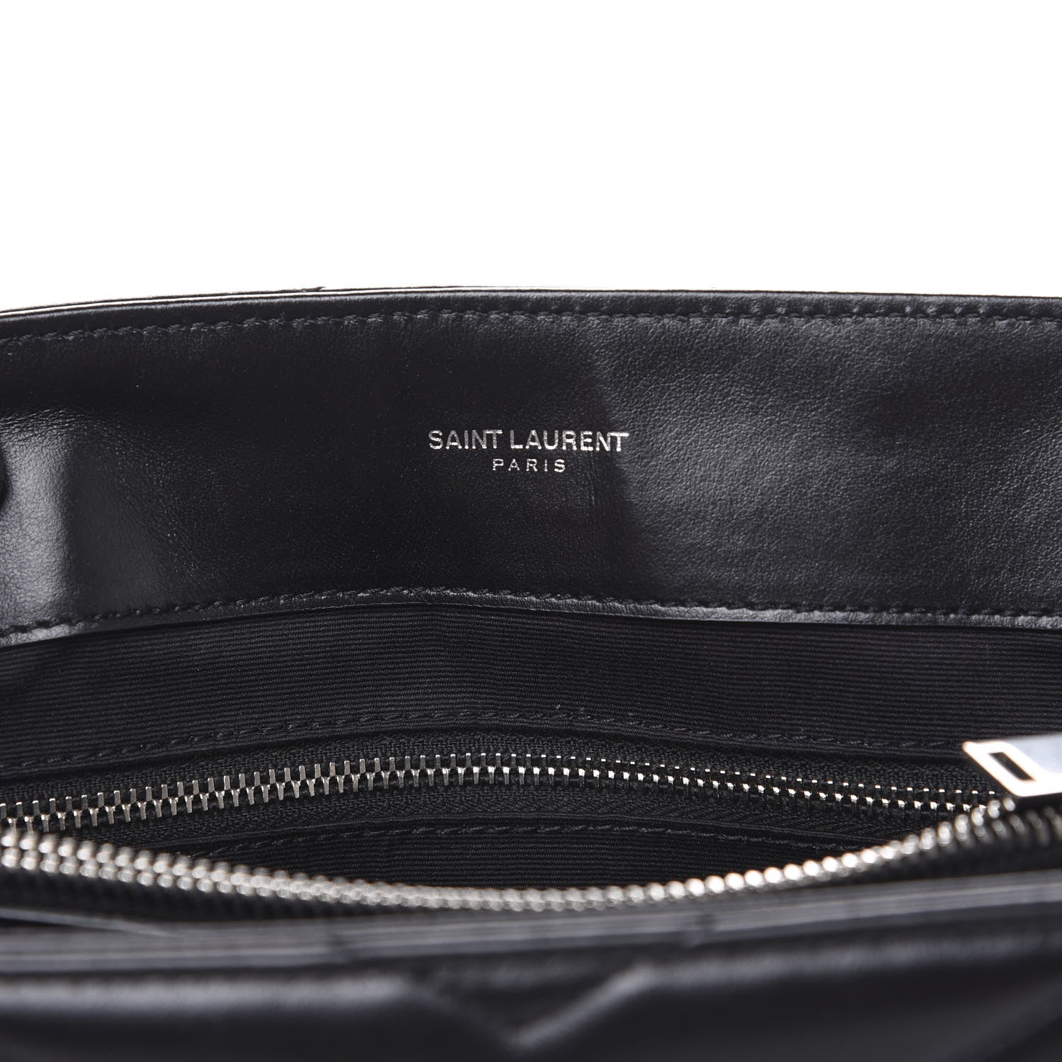 Saint Laurent Calfskin Y Quilted Monogram Medium Loulou Satchel Black 7 of 12