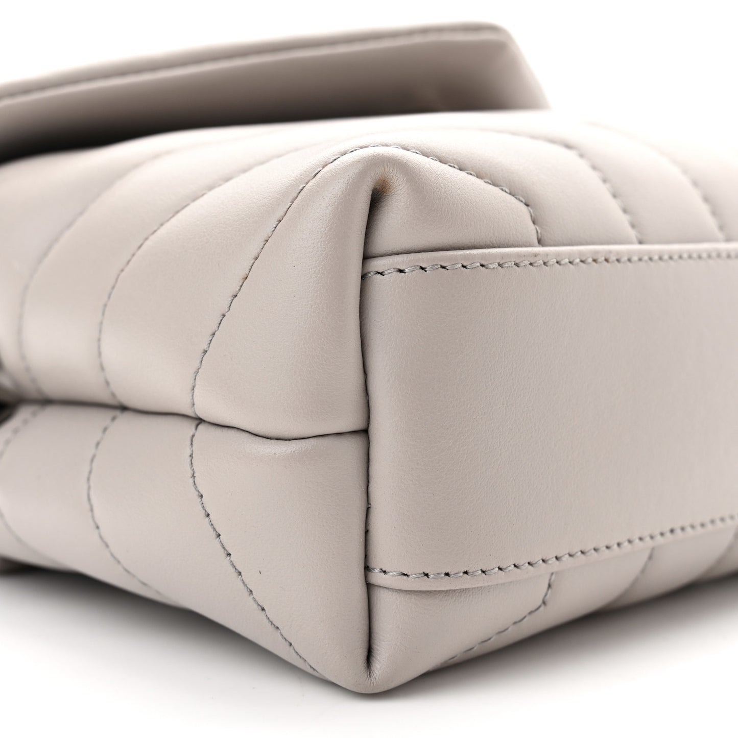 Calfskin Y Quilted Monogram Toy Loulou Crossbody Bag Ivory