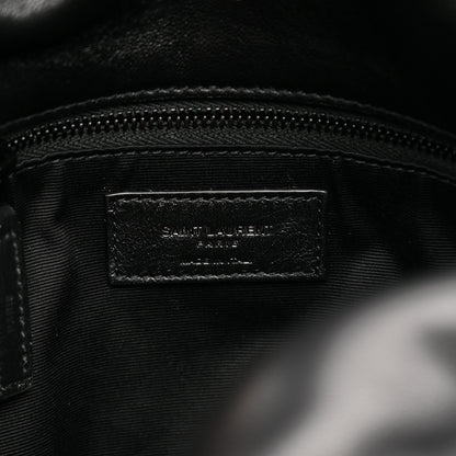 Saint Laurent Lambskin Quilted Monogram Monochrome Medium Loulou Puffer Chain Satchel Black 7 of 11