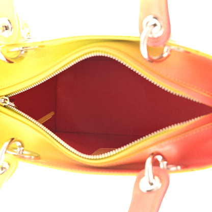 Christian Dior Box Calfskin Gradient Medium Lady Dior Yellow Orange 5 of 11