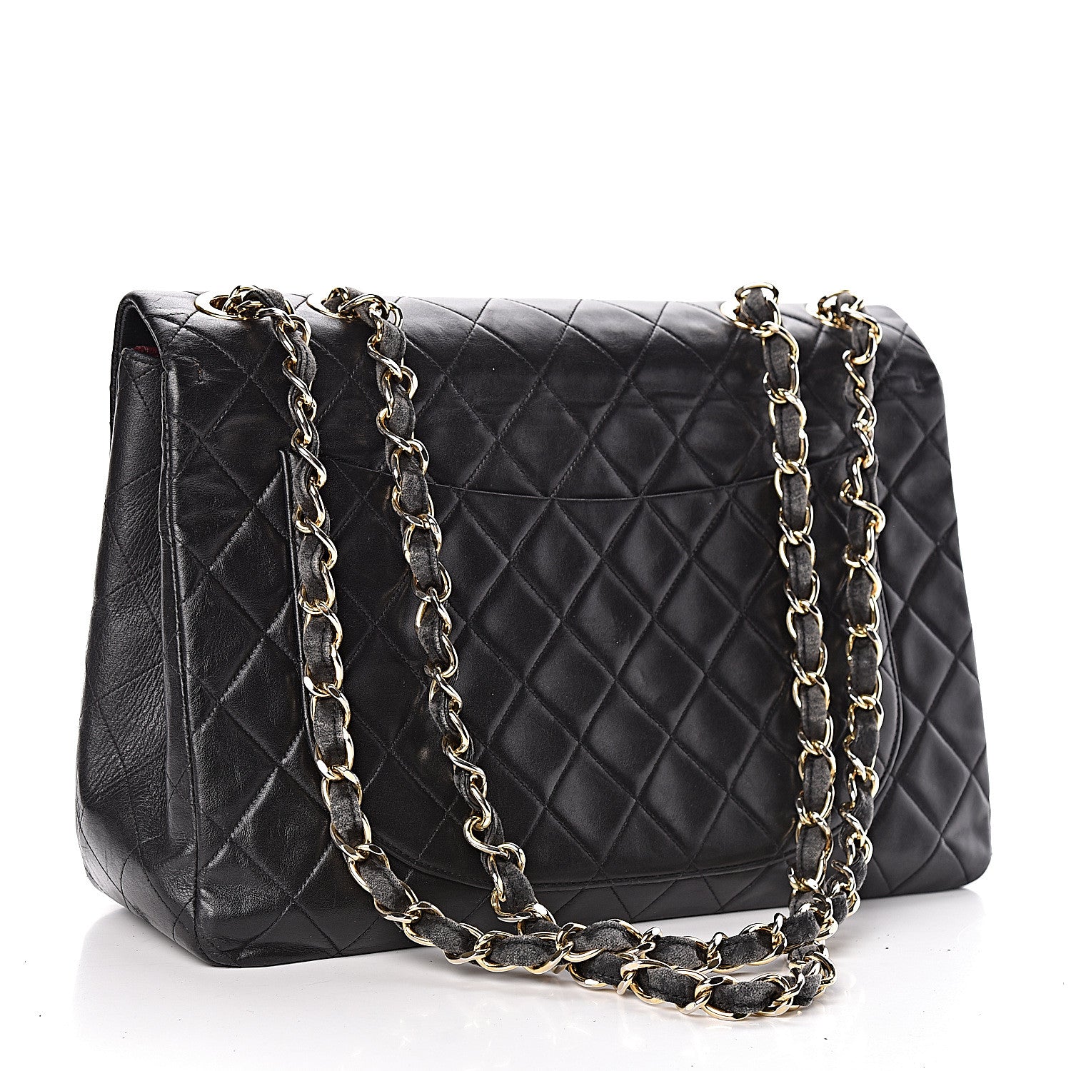 Chanel Lambskin Quilted XL Jumbo Single Flap Black 3 of 11