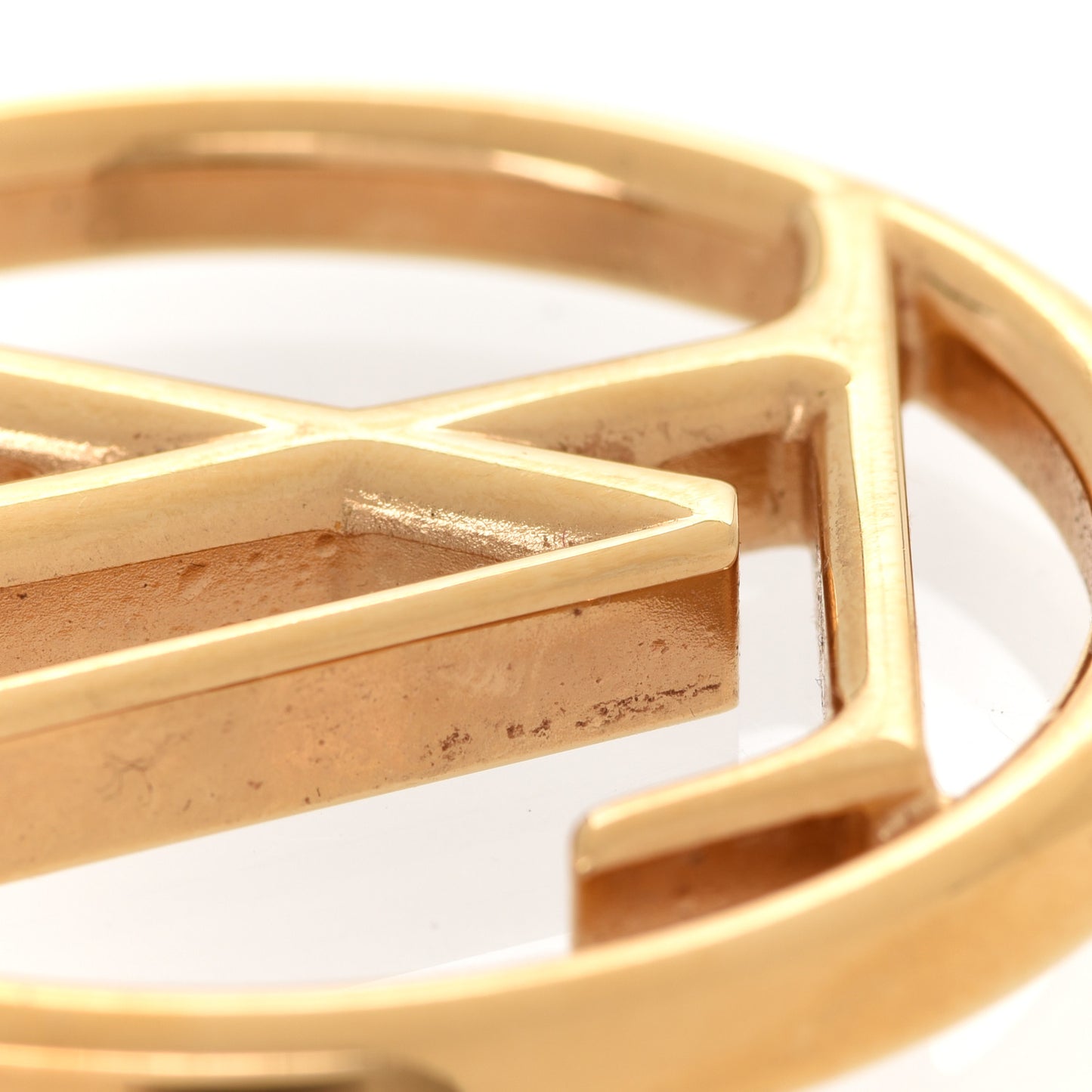 Metal Louise Hoop Earrings Gold
