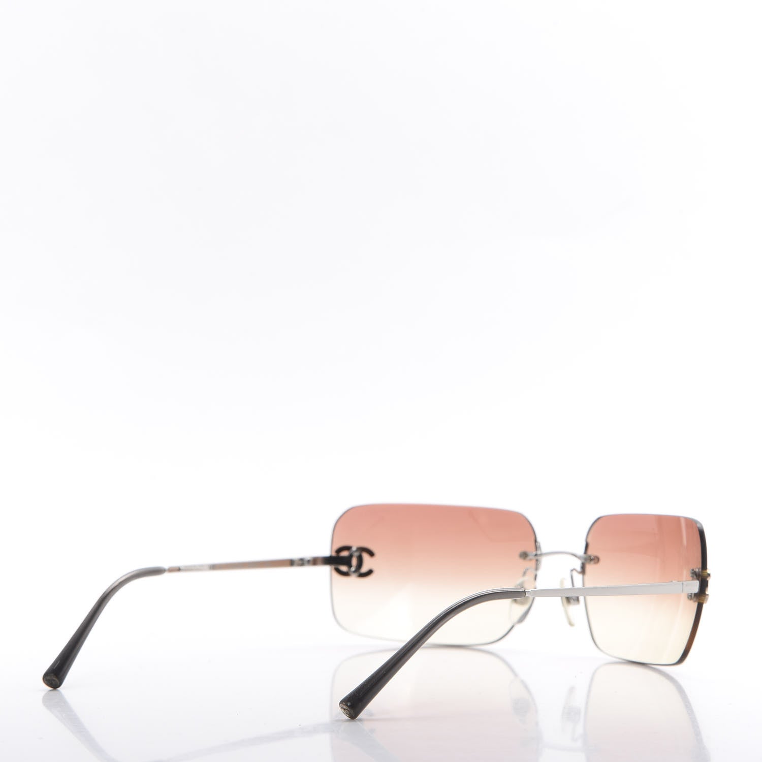 Chanel Metal Crystal CC Logo Sunglasses 4017-D Brown 4 of 8