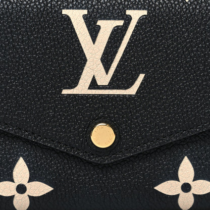 Louis Vuitton Monogram Empreinte Giant Sarah Wallet Black Beige 7 of 8