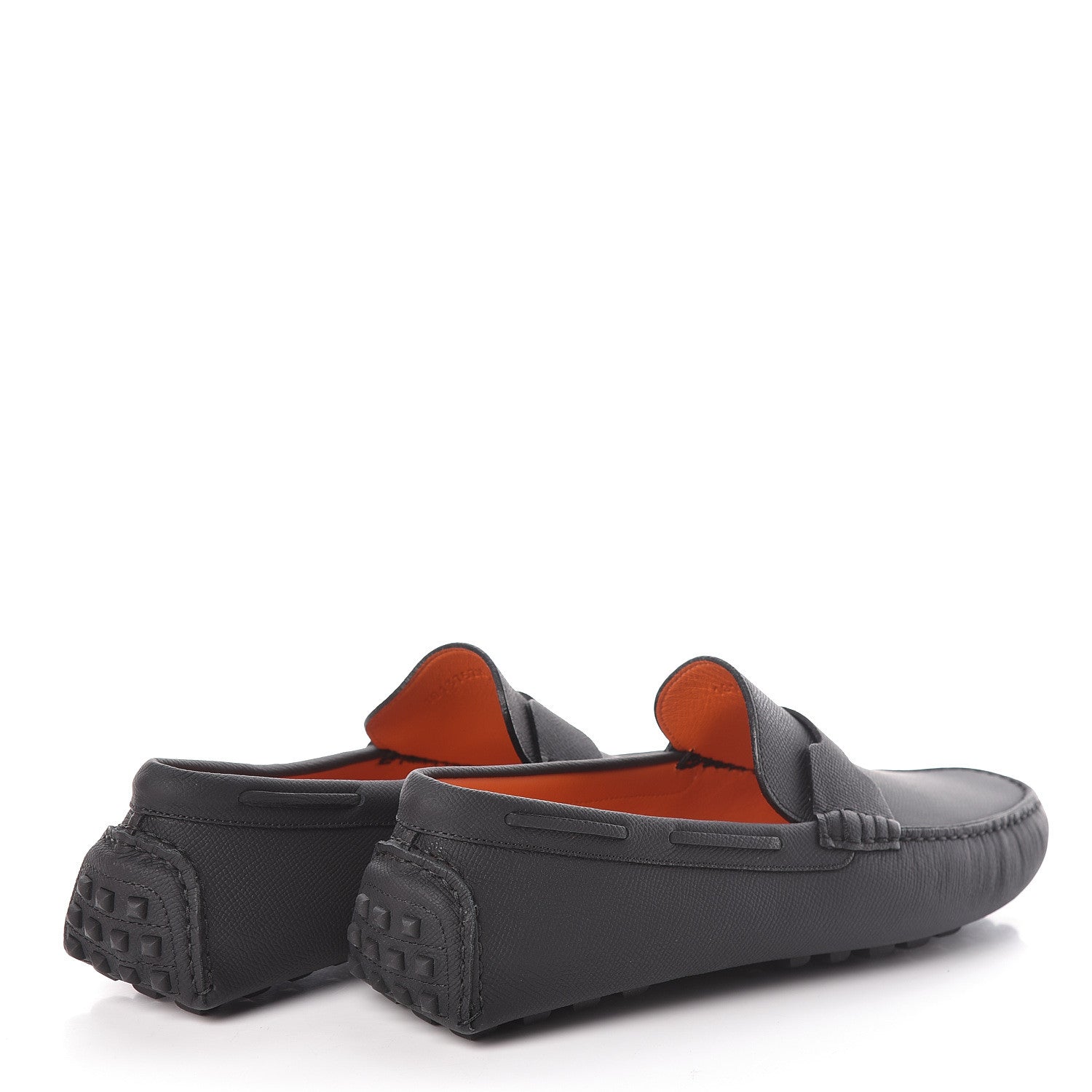 Hermes Epsom Mens Oscar Loafers 42 Black 4 of 8