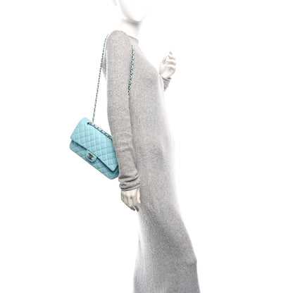 Chanel Lambskin Quilted Medium Double Flap Light Blue 2 of 11