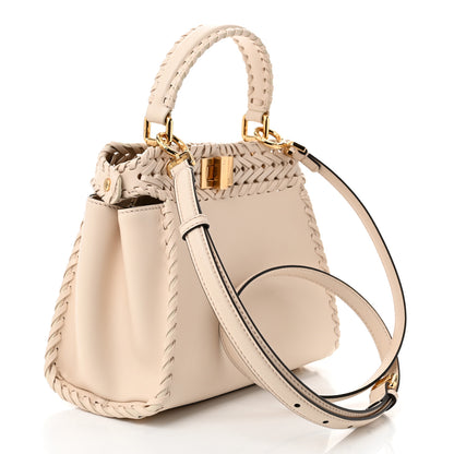 Fendi Nappa Interlace Mini Peekaboo Iconic Satchel Camelia 3 of 11