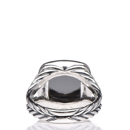 David Yurman Sterling Silver Diamond Hematite 11mm Albion Ring 52 6 4 of 6