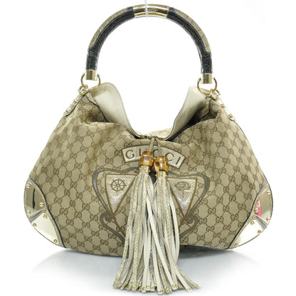 Gucci Monogram Large Crest Patchwork Embroidered Indy 1 of 8