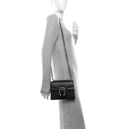 Gucci Calfskin Mini Dionysus Shoulder Bag Black 2 of 12