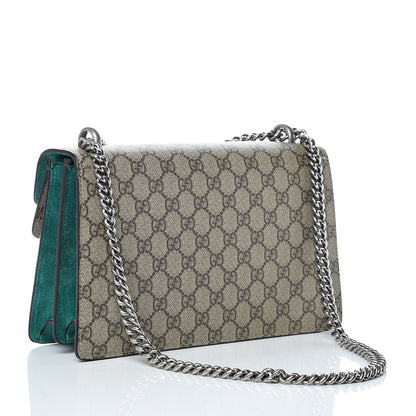 Gucci GG Supreme Monogram Willow Hill Embroidered Small Dionysus Shoulder Bag Emerald 3 of 10