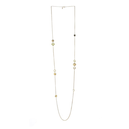 David Yurman 18K Yellow Gold Prasiolite Hematite Peridot Garnet Chatelaine Station Necklace 4 of 6