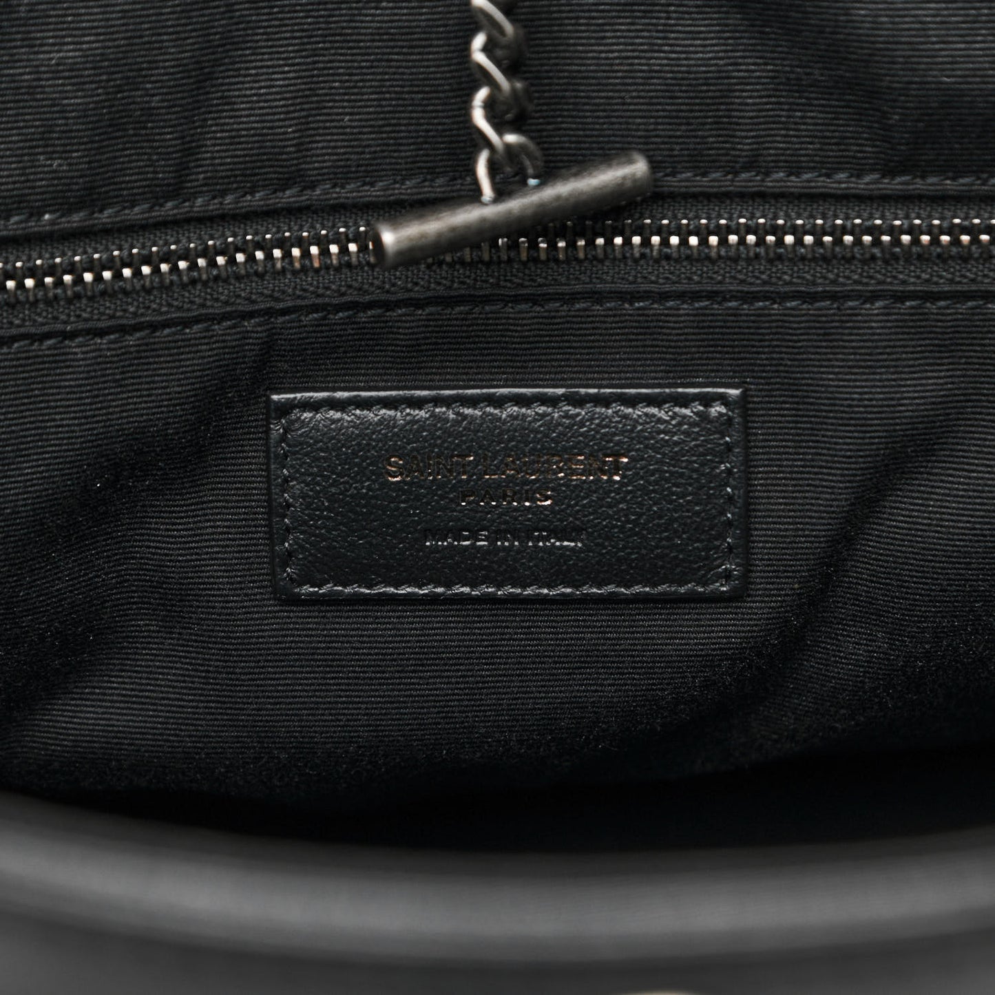 Vintage Lambskin Chevron Monogram Medium Nolita Black