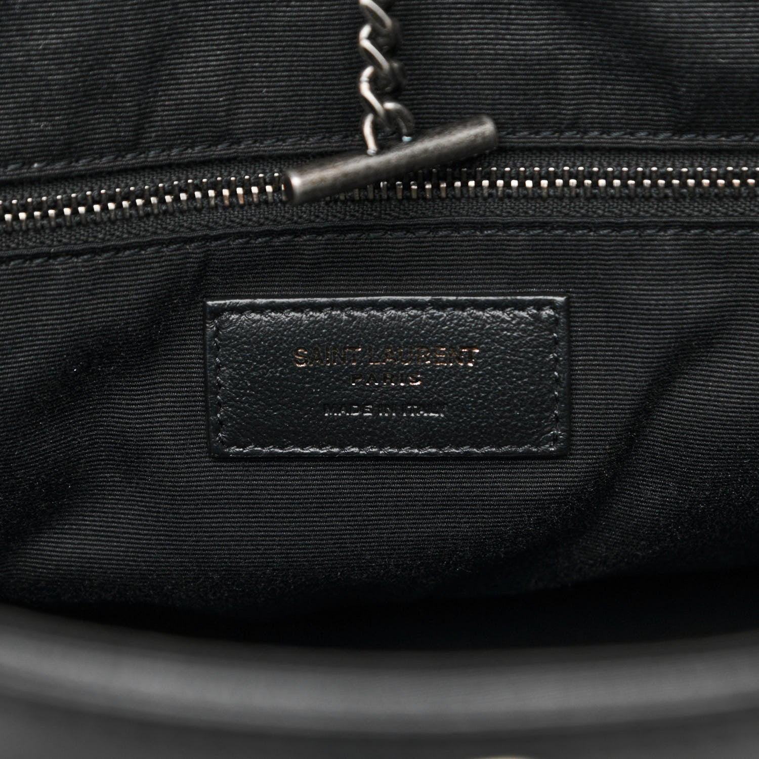 Saint Laurent Vintage Lambskin Chevron Monogram Medium Nolita Black 6 of 12