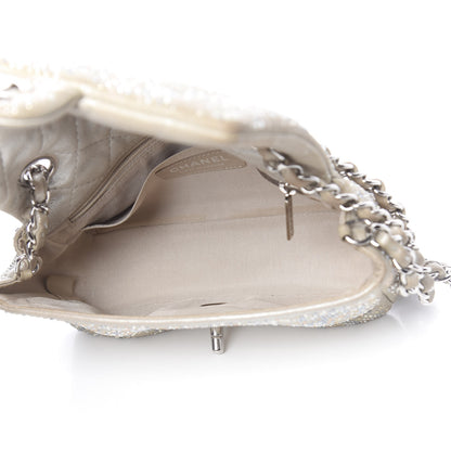 Chanel Iridescent Calfskin Studded Mini Flap Silver 5 of 14