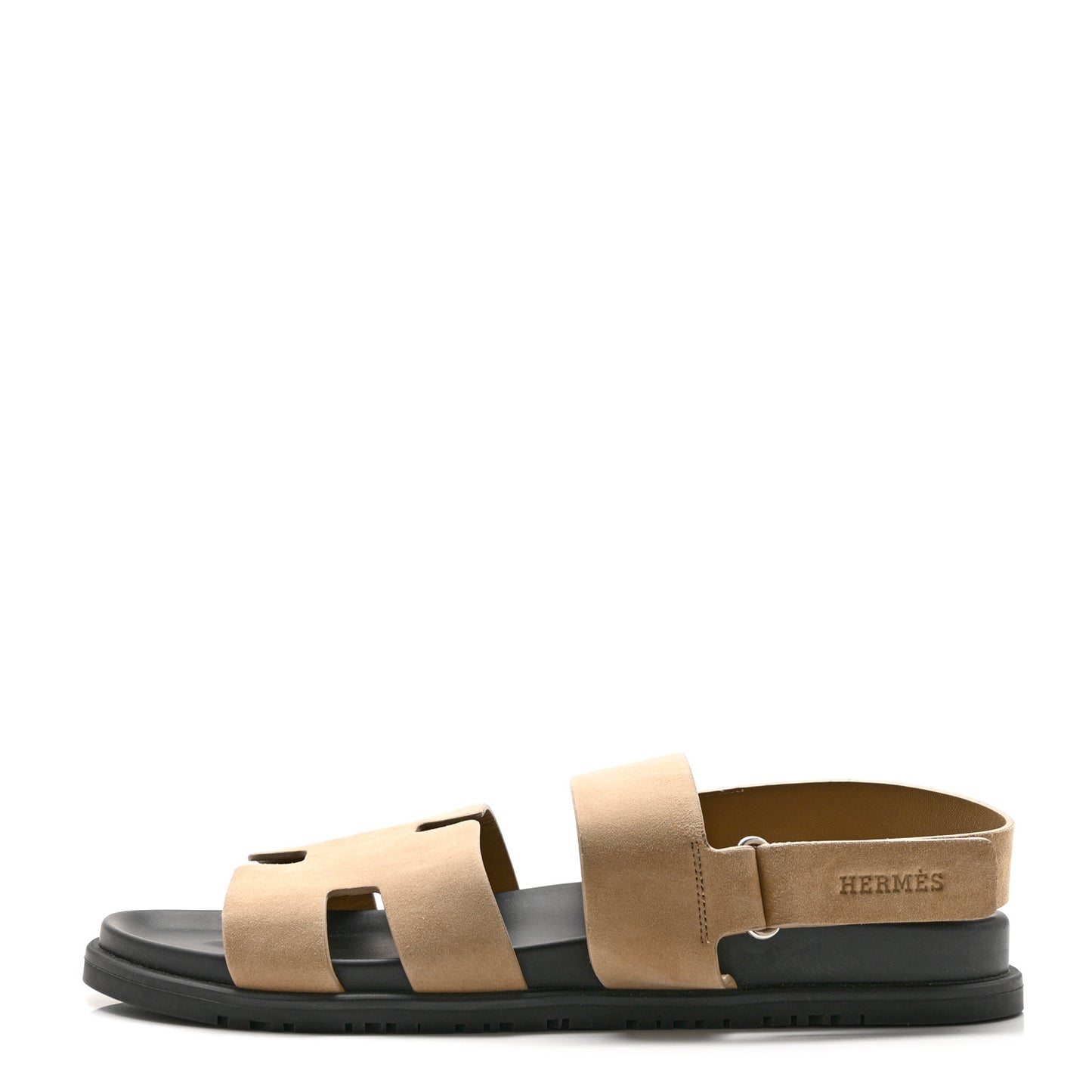 Suede Goatskin Mens Genius Sandals 45 Beige Argile