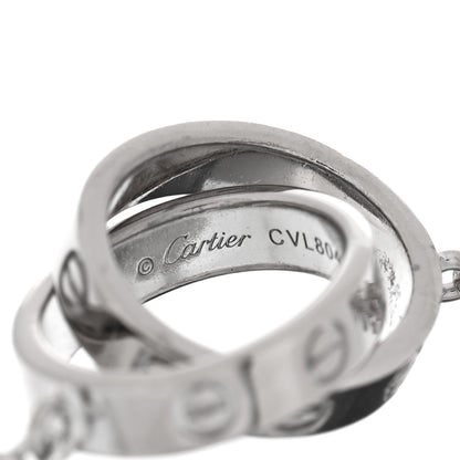 Cartier 18K White Gold Interlocking LOVE Bracelet 3 of 4