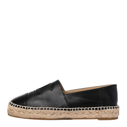 Chanel Lambskin CC Espadrilles 36 Black 1 of 4
