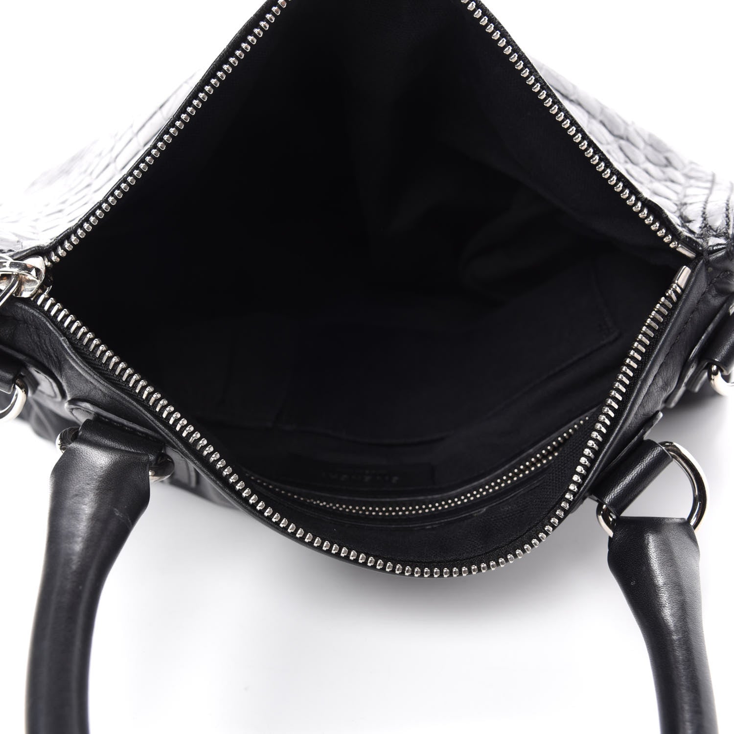 Givenchy Smooth Calfskin Crocodile Embossed Medium Pandora Black 5 of 10