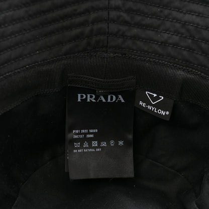 Prada Re-Nylon Metal Triangle Logo Womens Bucket Hat XL Black 8 of 10