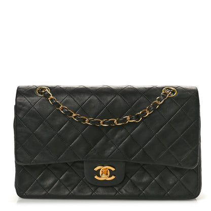 Chanel Lambskin Quilted Medium Double Flap Black 1 of 11
