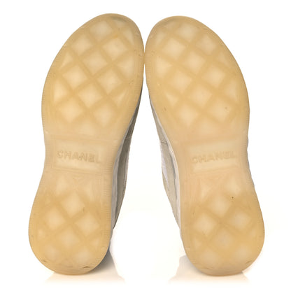 Chanel Suede Calfskin Mixed Fibers CC Sneakers 37 Beige 5 of 11