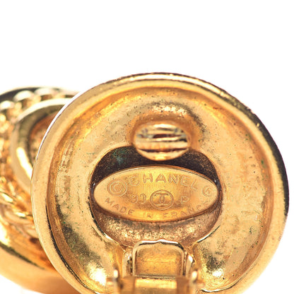 Chanel CC Clip On Earrings Gold 4 of 4