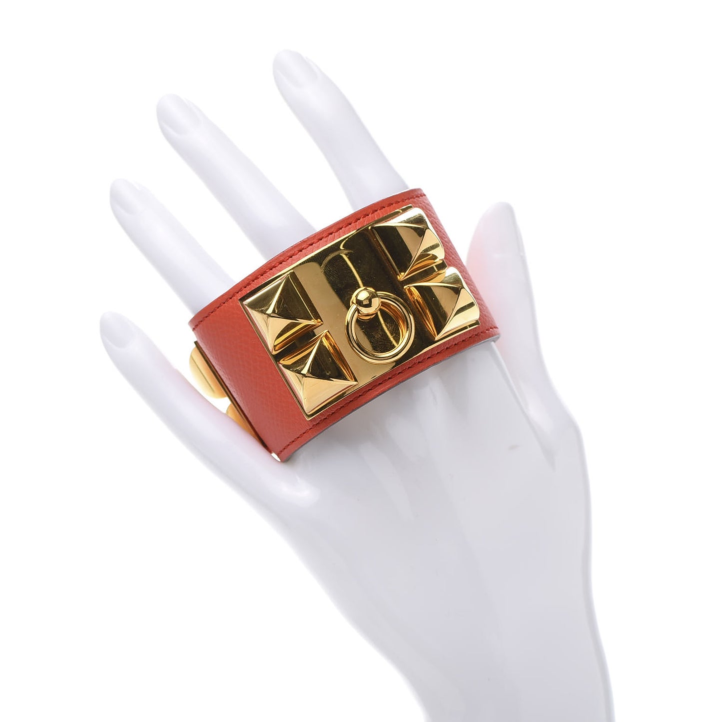 Epsom Collier de Chien CDC Bracelet S Orange Poppy