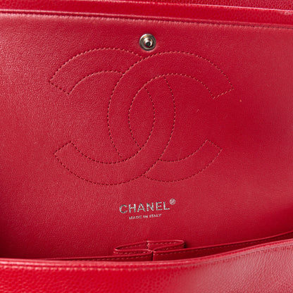Chanel Caviar Quilted Jumbo Double Flap Red 6 of 15